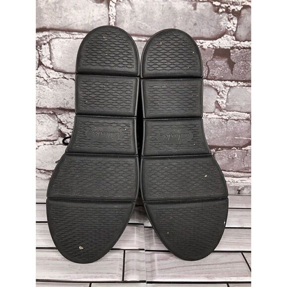 Clarks Unstructured Black Patent Leather Platform Lace Shoes Women Sz 8M US/39EU - Picture 12 of 16